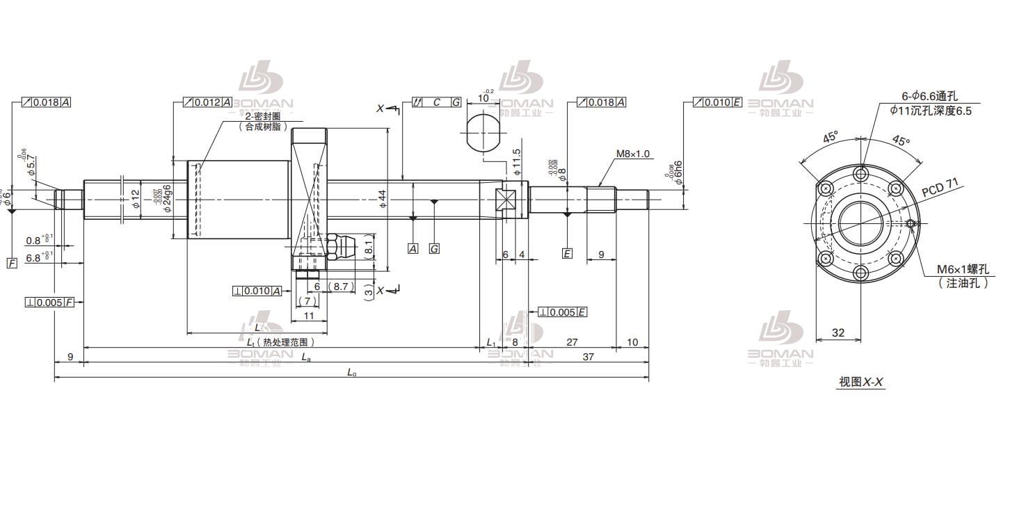 W3203SA-2Z-C5Z5-SA标准滚珠丝杠