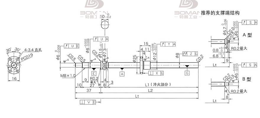 KURODA DP0801JS-HDNR-0260B-C3S 日本黑田丝杠和thk丝杠哪个贵