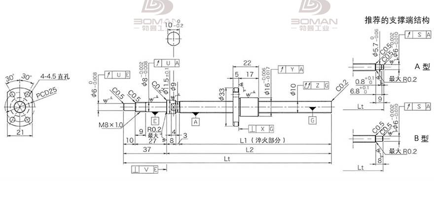 KURODA DP1002JS-HDNR-0220B-C3S 黑田丝杆代理商