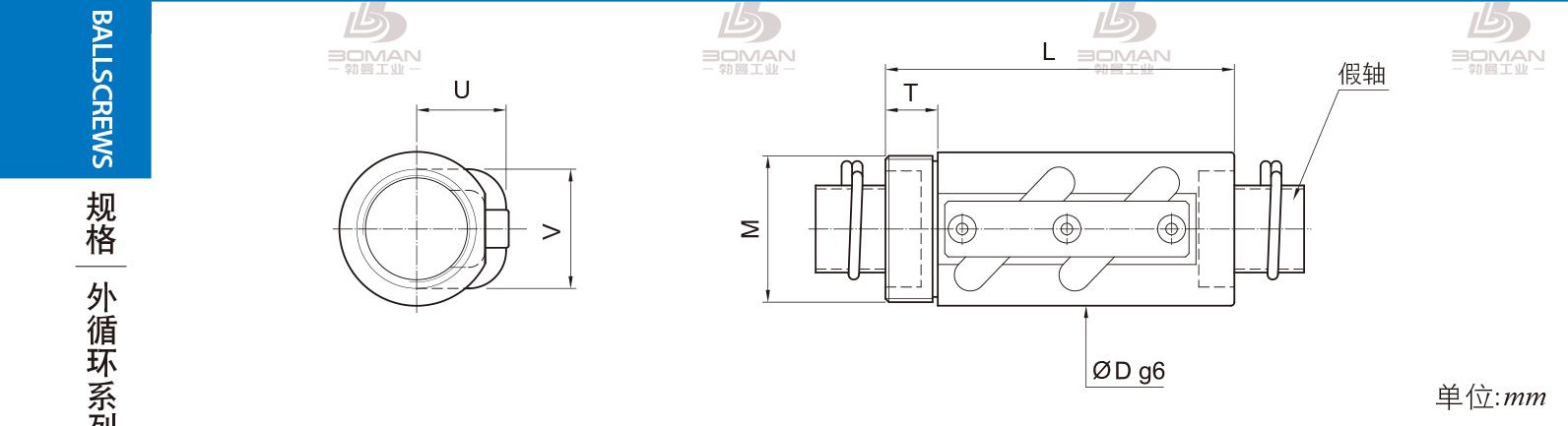 PMI RSVW2505B-5.0P pmi双向丝杆