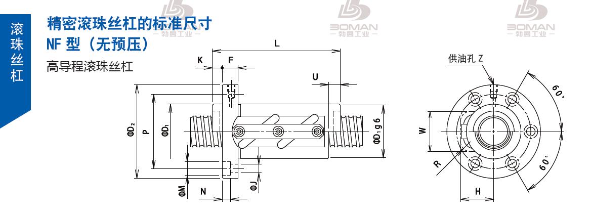 TSUBAKI 80NFJ16 tsubaki数控滚珠丝杆规格