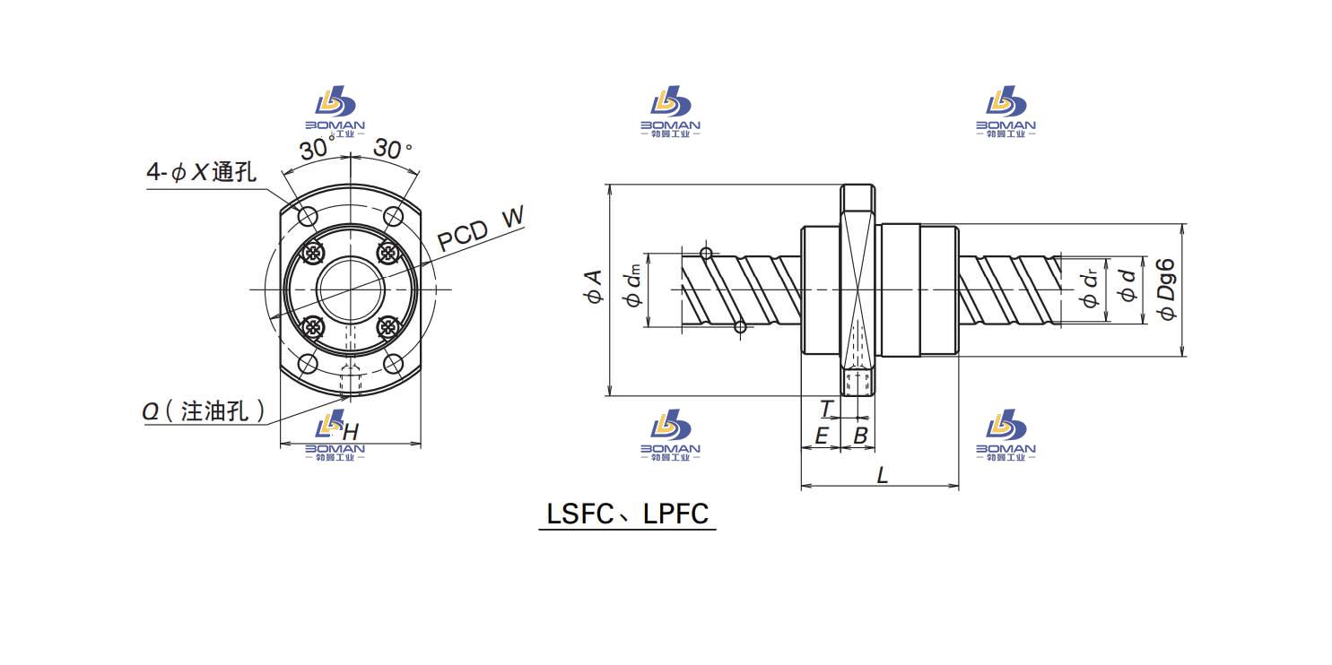 LPFC4040-3-NSK LSFC滚珠丝杠