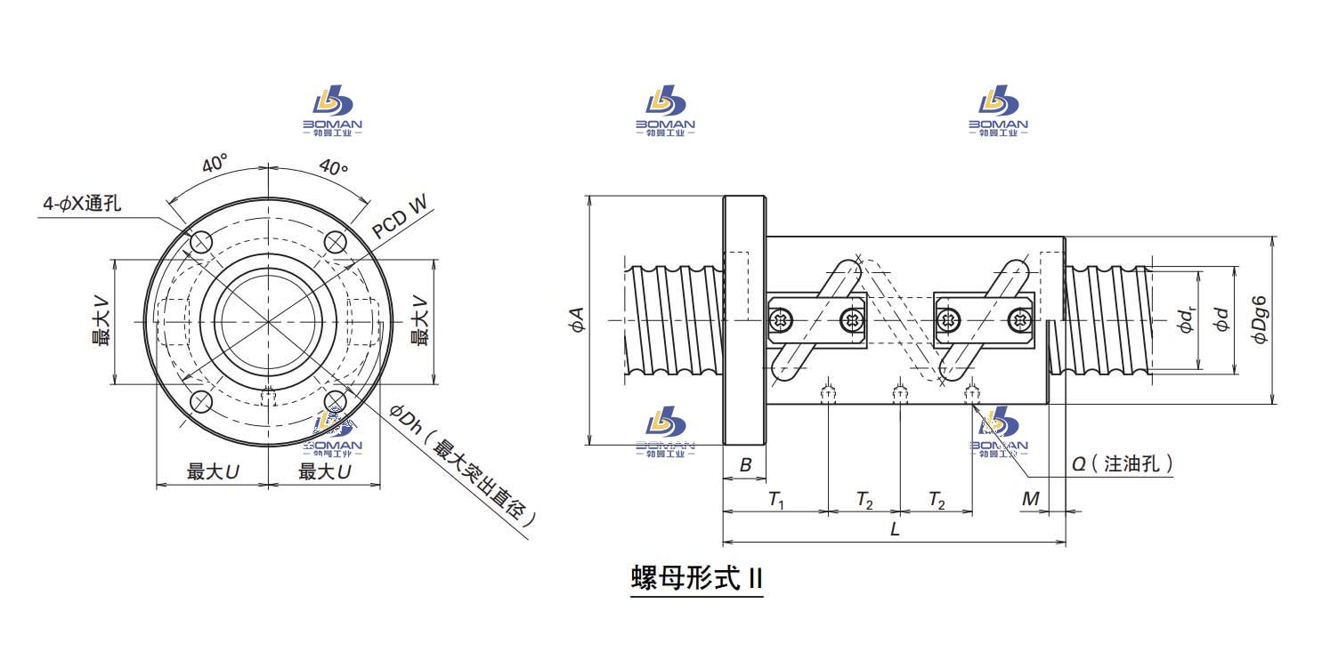 HTF6320-7.5-HTF注塑机滚珠丝杠