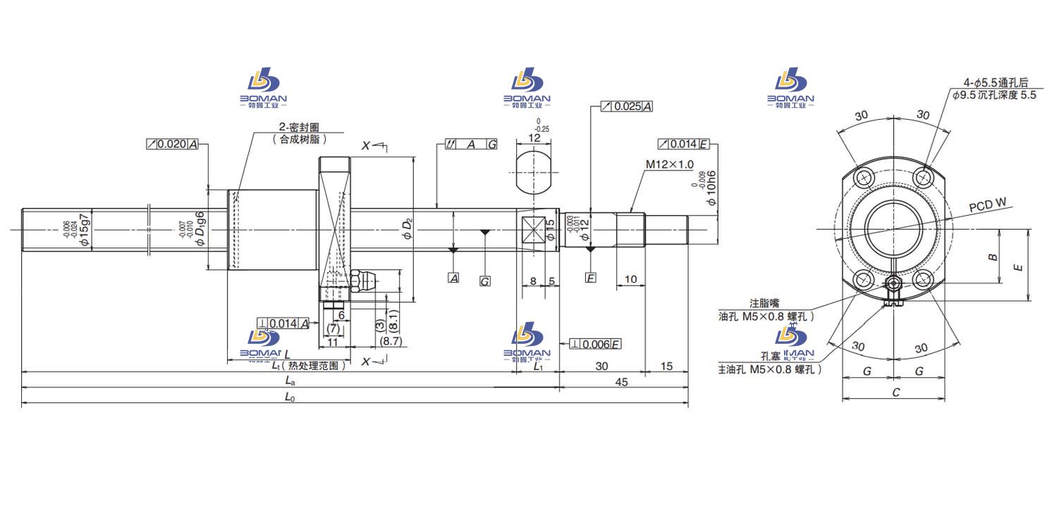 FSS1520N1D1450-PSS紧凑型滚珠丝杠