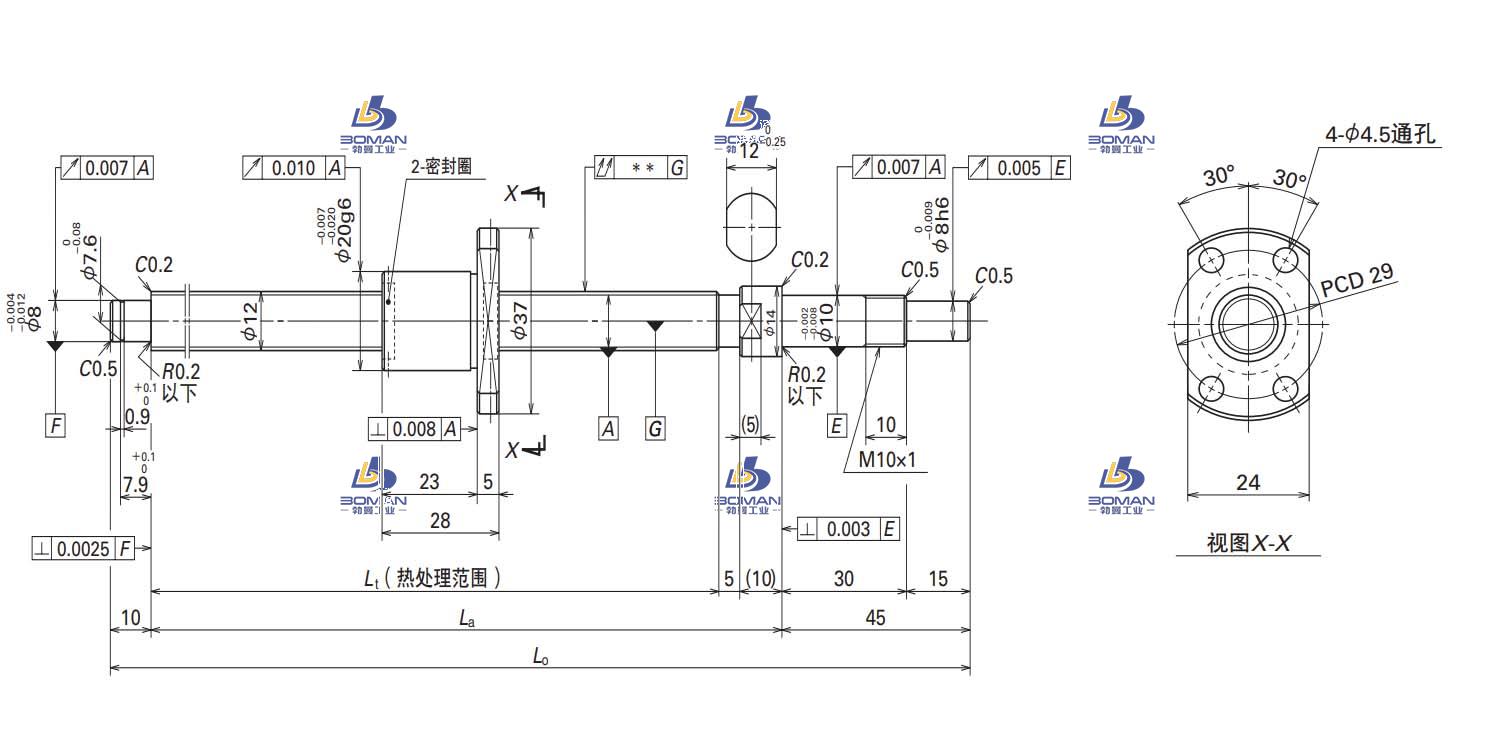 W1203MA-2Y-C3T2-轴端完成品滚珠丝杠