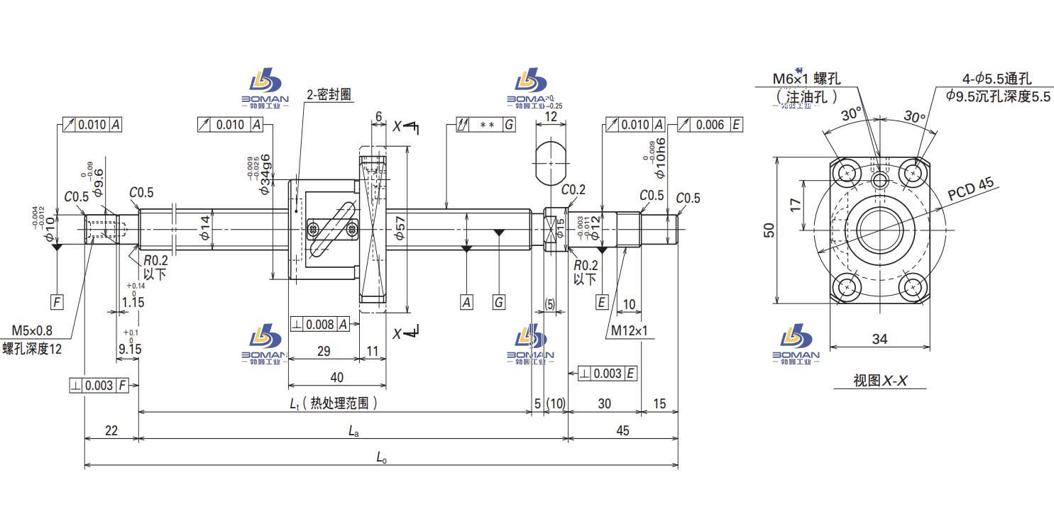 W1406FA-2-C3T5-MA标准滚珠丝杠