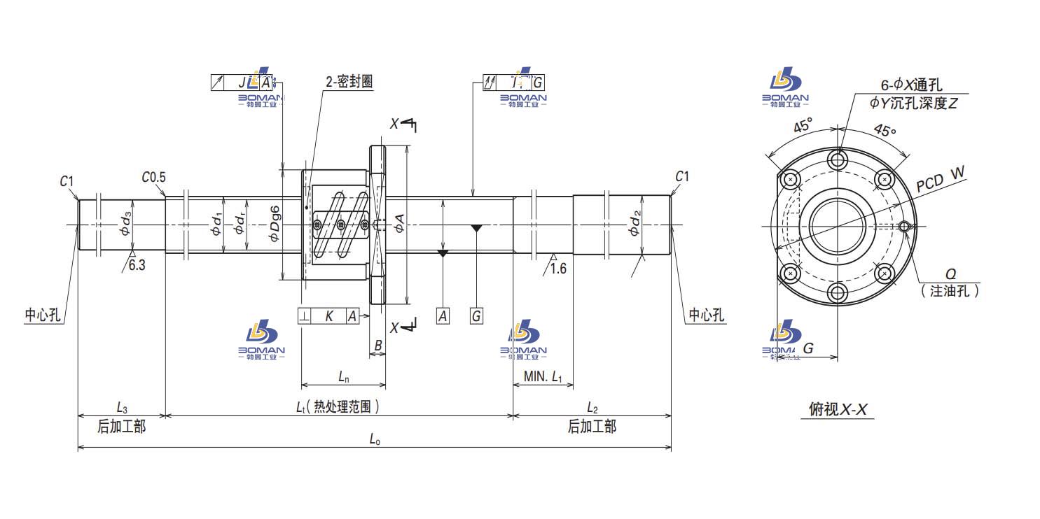 W3210SS-1P-C5Z6-NSK MS系列滚珠丝杠