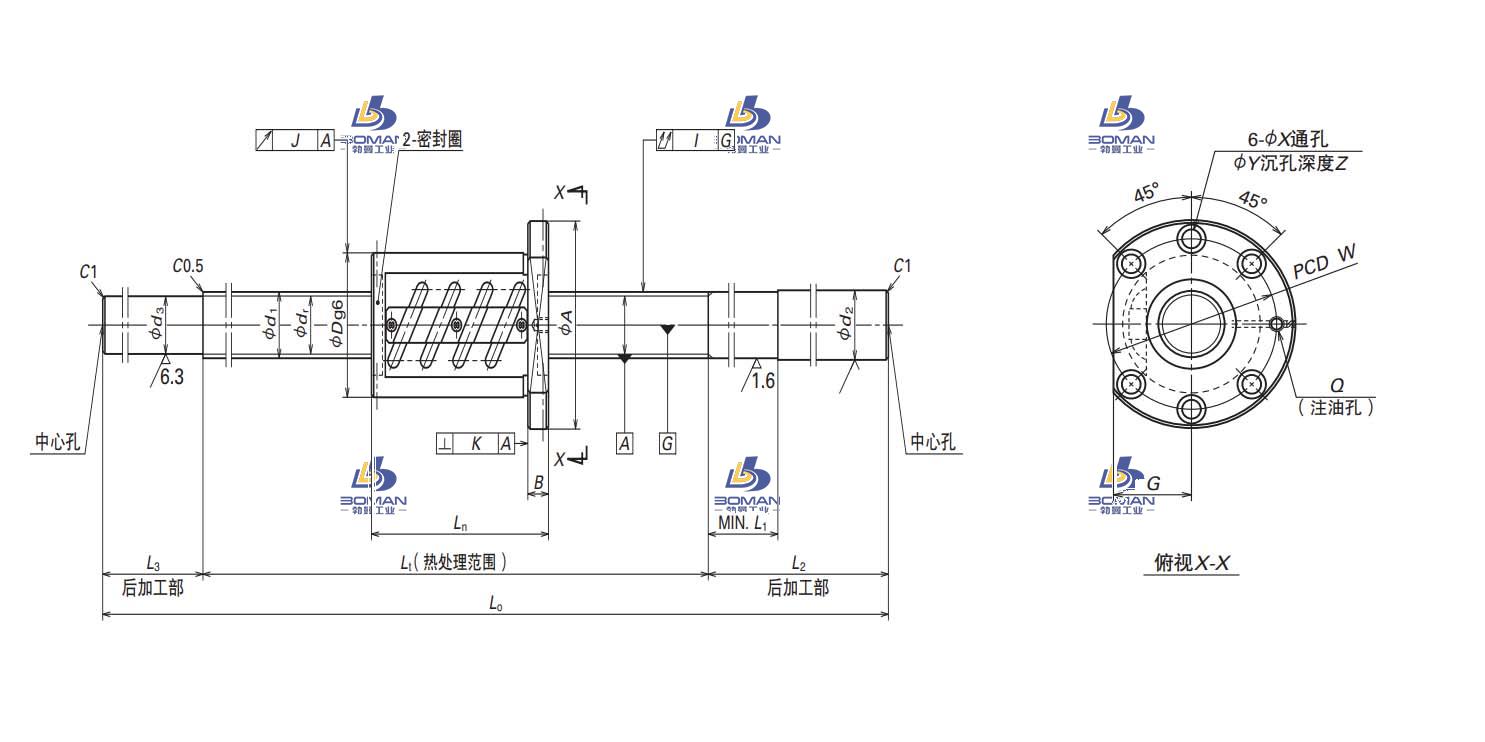 W3207SS-1Z-C5Z10-NSK MS系列滚珠丝杠