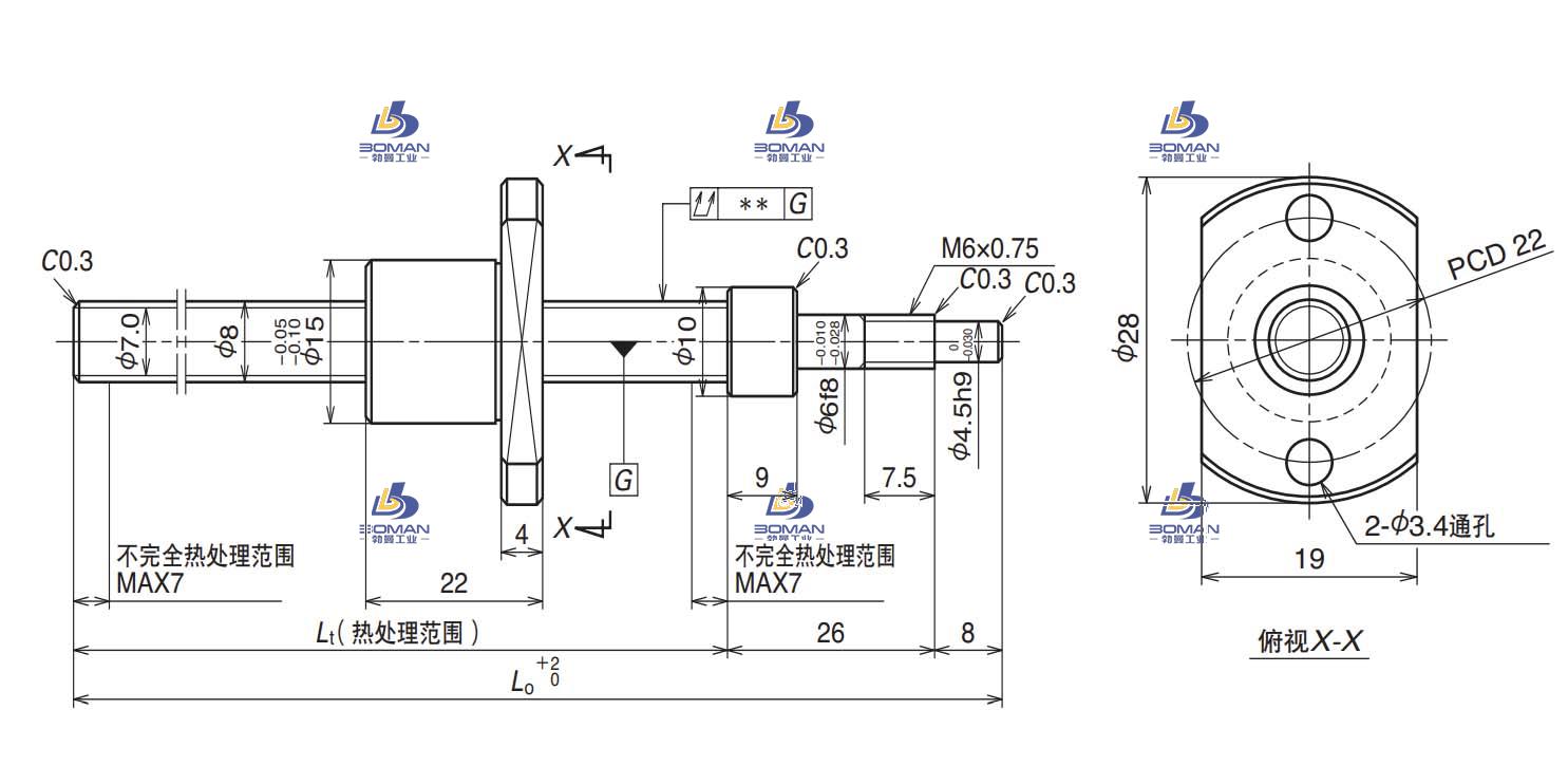 RMA0801.5C7S-180-RMS滚珠丝杠