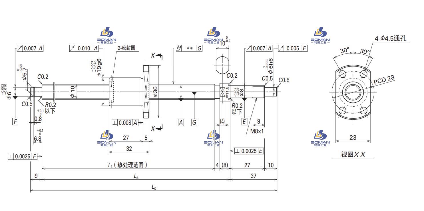 NSK W1001MA-7PY-C3Z2.5(179)-FA标准滚珠丝杠